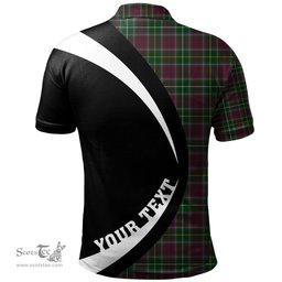 ScotsTee Shop Scottish Crosbie Clan Crest Personalized Tartan Polo Shirt Circle Style Back Shirt with Your Text