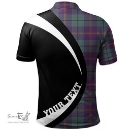 ScotsTee Shop Scottish Carmichael Weathered 2 Clan Crest Personalized Tartan Polo Shirt Circle Style Back Shirt with Your Text