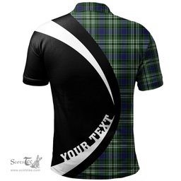 ScotsTee Shop Scottish Blyth Clan Crest Personalized Tartan Polo Shirt Circle Style Back Shirt with Your Text