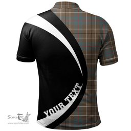 ScotsTee Shop Scottish Duncan Weathered Clan Crest Personalized Tartan Polo Shirt Circle Style Back Shirt with Your Text