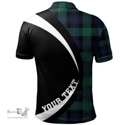 ScotsTee Shop Scottish Blair Modern Clan Crest Personalized Tartan Polo Shirt Circle Style Back Shirt with Your Text