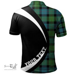 ScotsTee Shop Scottish Blair Ancient Clan Crest Personalized Tartan Polo Shirt Circle Style Back Shirt with Your Text