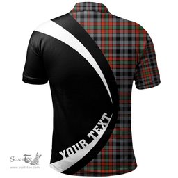 ScotsTee Shop Scottish Borthwick Ancient Clan Crest Personalized Tartan Polo Shirt Circle Style Back Shirt with Your Text