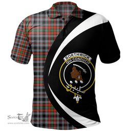 ScotsTee Shop Scottish Borthwick Ancient Clan Crest Personalized Tartan Polo Shirt Circle Style Back Shirt with Your Text