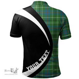 ScotsTee Shop Scottish Duncan Ancient Clan Crest Personalized Tartan Polo Shirt Circle Style Back Shirt with Your Text