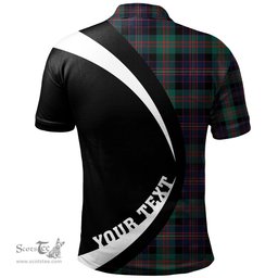 ScotsTee Shop Scottish Cameron of Erracht #3 Modern 2 Clan Crest Personalized Tartan Polo Shirt Circle Style Back Shirt with Your Text
