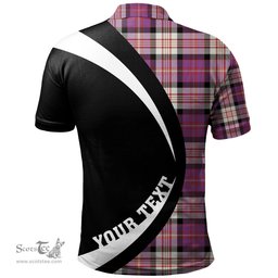 ScotsTee Shop Scottish Cameron of Erracht Dress #2 Ancient 2 Clan Crest Personalized Tartan Polo Shirt Circle Style Back Shirt with Your Text