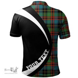 ScotsTee Shop Scottish Deas Ancient Clan Crest Personalized Tartan Polo Shirt Circle Style Back Shirt with Your Text