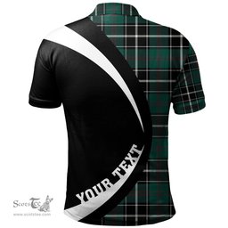 ScotsTee Shop Scottish Cleghorn Modern Clan Crest Personalized Tartan Polo Shirt Circle Style Back Shirt with Your Text