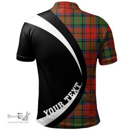 ScotsTee Shop Scottish Dickie Modern Clan Crest Personalized Tartan Polo Shirt Circle Style Back Shirt with Your Text