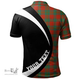 ScotsTee Shop Scottish Cruikshank Ancient Clan Crest Personalized Tartan Polo Shirt Circle Style Back Shirt with Your Text