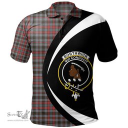 ScotsTee Shop Scottish Borthwick Weathered Clan Crest Personalized Tartan Polo Shirt Circle Style Back Shirt with Your Text
