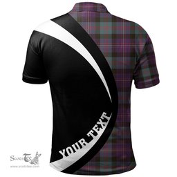 ScotsTee Shop Scottish Cameron of Erracht #3 Weathered 2 Clan Crest Personalized Tartan Polo Shirt Circle Style Back Shirt with Your Text