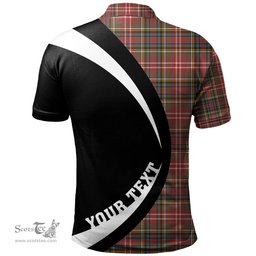 ScotsTee Shop Scottish Christie Weathered Clan Crest Personalized Tartan Polo Shirt Circle Style Back Shirt with Your Text