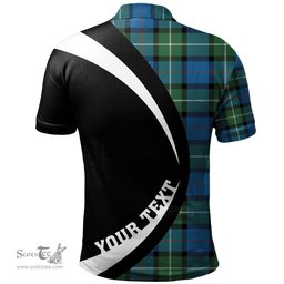 ScotsTee Shop Scottish Davidson Ancient Clan Crest Personalized Tartan Polo Shirt Circle Style Back Shirt with Your Text