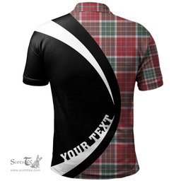 ScotsTee Shop Scottish Blackie Weathered Clan Crest Personalized Tartan Polo Shirt Circle Style Back Shirt with Your Text