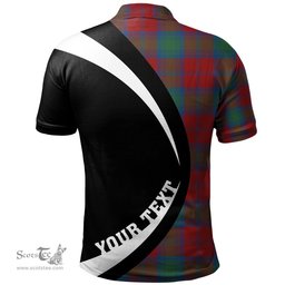 ScotsTee Shop Scottish Lindsay Modern Clan Crest Personalized Tartan Polo Shirt Circle Style Back Shirt with Your Text