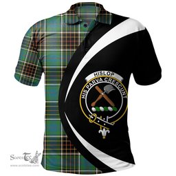 ScotsTee Shop Scottish Hislop #2 Ancient Clan Crest Personalized Tartan Polo Shirt Circle Style Back Shirt with Your Text