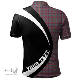 ScotsTee Shop Scottish Hall Weathered Clan Crest Personalized Tartan Polo Shirt Circle Style Back Shirt with Your Text