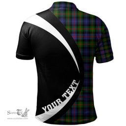 ScotsTee Shop Scottish Fleming Clan Crest Personalized Tartan Polo Shirt Circle Style Back Shirt with Your Text
