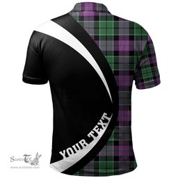 ScotsTee Shop Scottish Lennie Ancient Clan Crest Personalized Tartan Polo Shirt Circle Style Back Shirt with Your Text