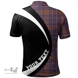 ScotsTee Shop Scottish Edmonstone Weathered Clan Crest Personalized Tartan Polo Shirt Circle Style Back Shirt with Your Text
