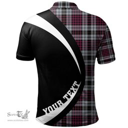 ScotsTee Shop Scottish Little Dress Modern Clan Crest Personalized Tartan Polo Shirt Circle Style Back Shirt with Your Text