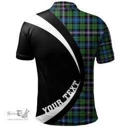 ScotsTee Shop Scottish Gammell Ancient Clan Crest Personalized Tartan Polo Shirt Circle Style Back Shirt with Your Text
