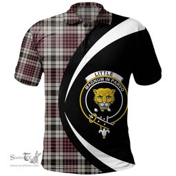 ScotsTee Shop Scottish Little Dress Ancient Clan Crest Personalized Tartan Polo Shirt Circle Style Back Shirt with Your Text