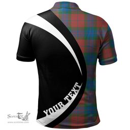 ScotsTee Shop Scottish Fraser of Boblainy Hugh Ancient Clan Crest Personalized Tartan Polo Shirt Circle Style Back Shirt with Your Text