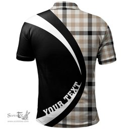 ScotsTee Shop Scottish Hogg Weathered Clan Crest Personalized Tartan Polo Shirt Circle Style Back Shirt with Your Text