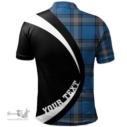 ScotsTee Shop Scottish Kinnaird Ancient Clan Crest Personalized Tartan Polo Shirt Circle Style Back Shirt with Your Text