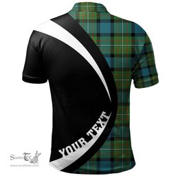 ScotsTee Shop Scottish Ferguson Ancient Clan Crest Personalized Tartan Polo Shirt Circle Style Back Shirt with Your Text