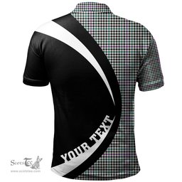 ScotsTee Shop Scottish Halliday (Holliday) Modern Clan Crest Personalized Tartan Polo Shirt Circle Style Back Shirt with Your Text