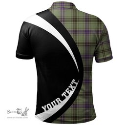 ScotsTee Shop Scottish Henderson Weathered Clan Crest Personalized Tartan Polo Shirt Circle Style Back Shirt with Your Text