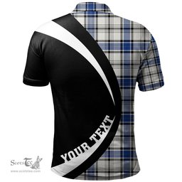 ScotsTee Shop Scottish Haney Modern Clan Crest Personalized Tartan Polo Shirt Circle Style Back Shirt with Your Text