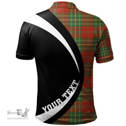 ScotsTee Shop Scottish Leask Ancient Clan Crest Personalized Tartan Polo Shirt Circle Style Back Shirt with Your Text