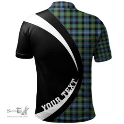 ScotsTee Shop Scottish Dyce Ancient Clan Crest Personalized Tartan Polo Shirt Circle Style Back Shirt with Your Text