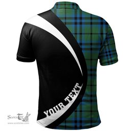 ScotsTee Shop Scottish Keith (Austin) Ancient Clan Crest Personalized Tartan Polo Shirt Circle Style Back Shirt with Your Text