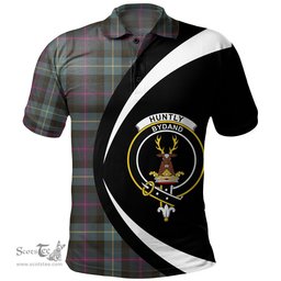 ScotsTee Shop Scottish Huntly Gordon Gathering 2000 Weathered Clan Crest Personalized Tartan Polo Shirt Circle Style Back Shirt with Your Text