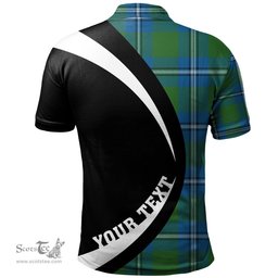 ScotsTee Shop Scottish Irvine Ancient Clan Crest Personalized Tartan Polo Shirt Circle Style Back Shirt with Your Text