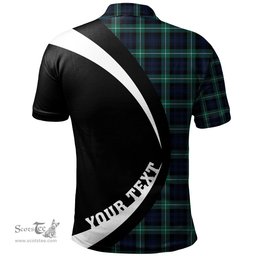 ScotsTee Shop Scottish Lamont Modern Clan Crest Personalized Tartan Polo Shirt Circle Style Back Shirt with Your Text