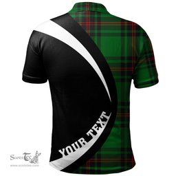 ScotsTee Shop Scottish Logie Clan Crest Personalized Tartan Polo Shirt Circle Style Back Shirt with Your Text