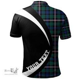 ScotsTee Shop Scottish Gammell Modern Clan Crest Personalized Tartan Polo Shirt Circle Style Back Shirt with Your Text
