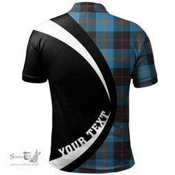 ScotsTee Shop Scottish Horsburgh Clan Crest Personalized Tartan Polo Shirt Circle Style Back Shirt with Your Text