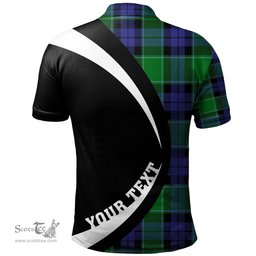 ScotsTee Shop Scottish Haldane Clan Crest Personalized Tartan Polo Shirt Circle Style Back Shirt with Your Text
