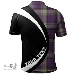 ScotsTee Shop Scottish Kinnaird Weathered Clan Crest Personalized Tartan Polo Shirt Circle Style Back Shirt with Your Text
