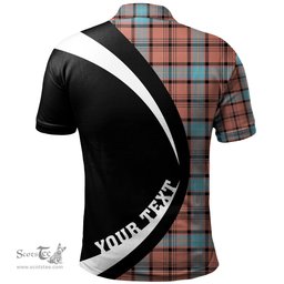 ScotsTee Shop Scottish Haney Dress Ancient Clan Crest Personalized Tartan Polo Shirt Circle Style Back Shirt with Your Text