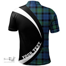 ScotsTee Shop Scottish Graham of Menteith Modern Clan Crest Personalized Tartan Polo Shirt Circle Style Back Shirt with Your Text
