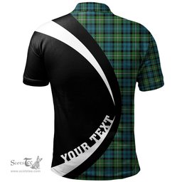 ScotsTee Shop Scottish Forbes Ancient Clan Crest Personalized Tartan Polo Shirt Circle Style Back Shirt with Your Text